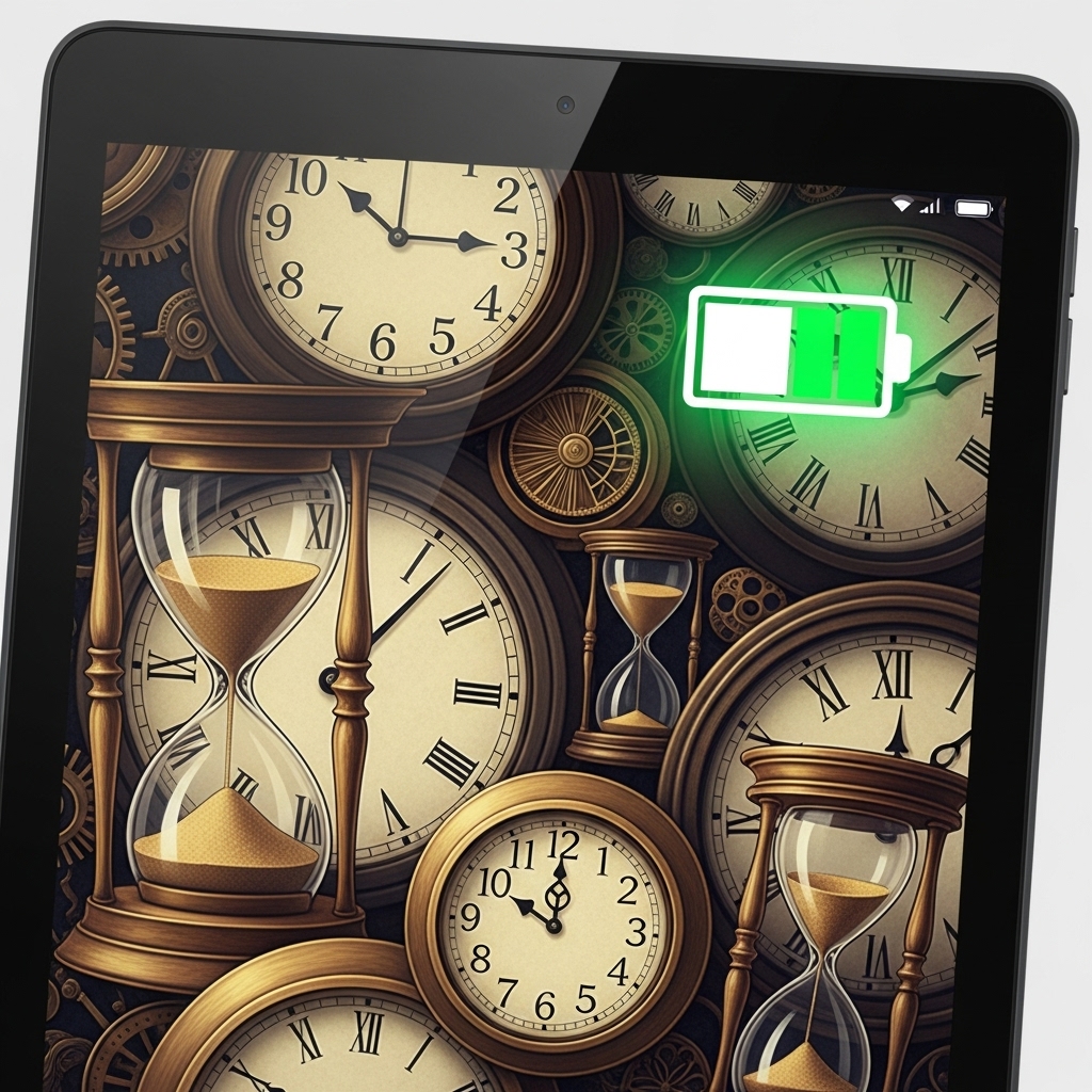 長寿命バッテリーと耐久性をイメージしたFire HD 10