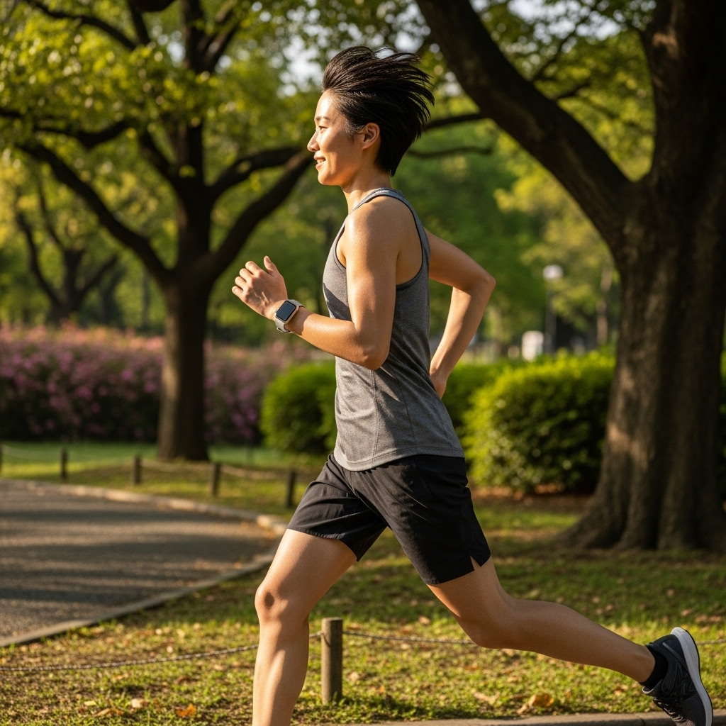 スマホを持たずにランニングする日本人