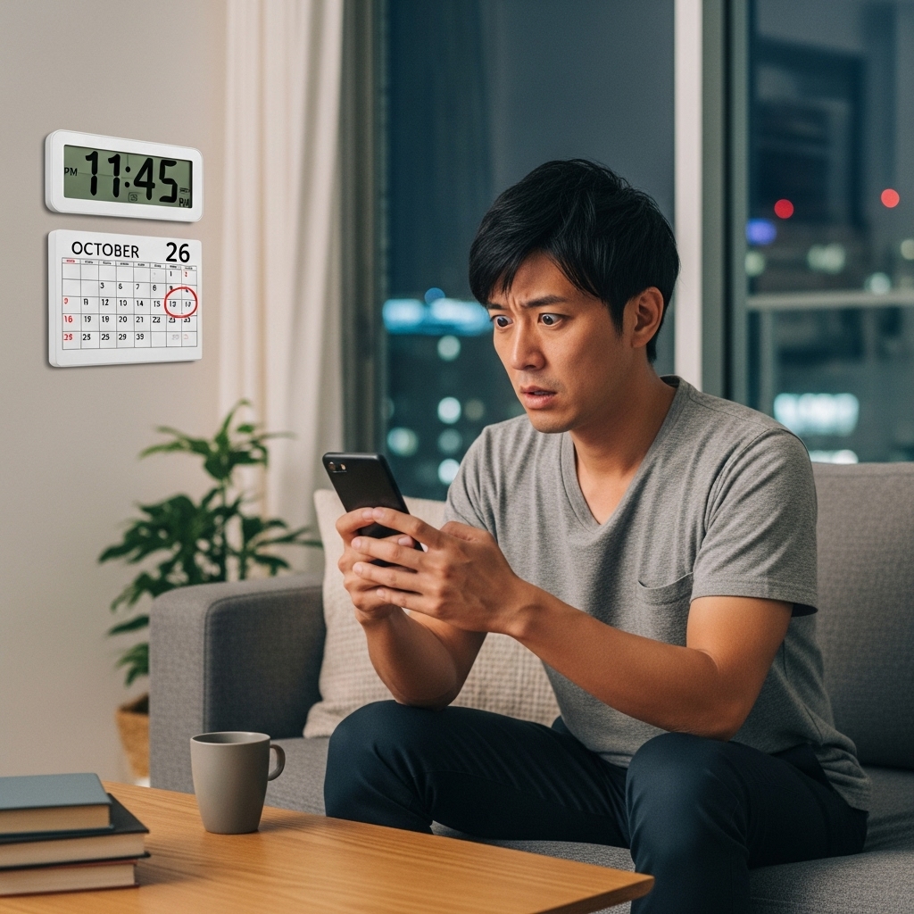 カレンダーと時計と焦る日本人