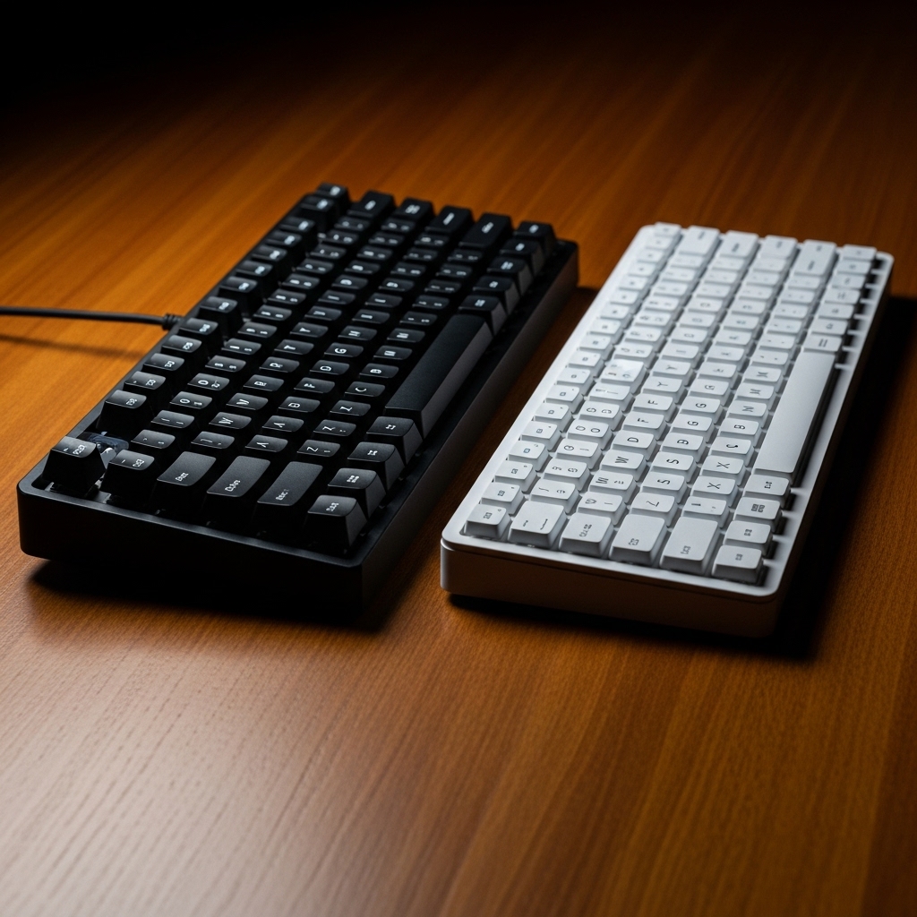 HHKB Professional Studioの重厚感と持ち運びの難しさを比較するイメージ