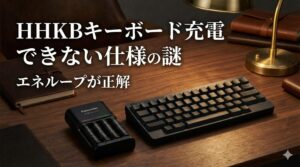 HHKBキーボード充電できない仕様の謎。エネループが正解