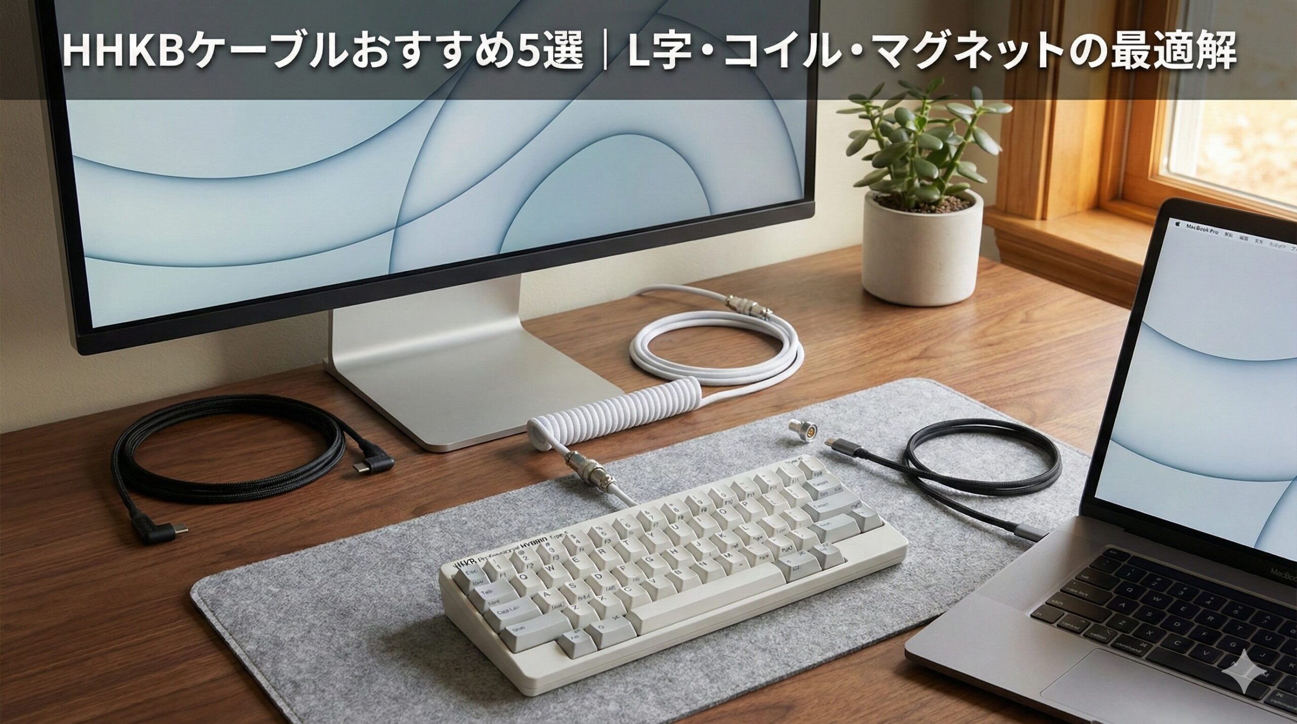 HHKBケーブルおすすめ5選｜L字・コイル・マグネットの最適解