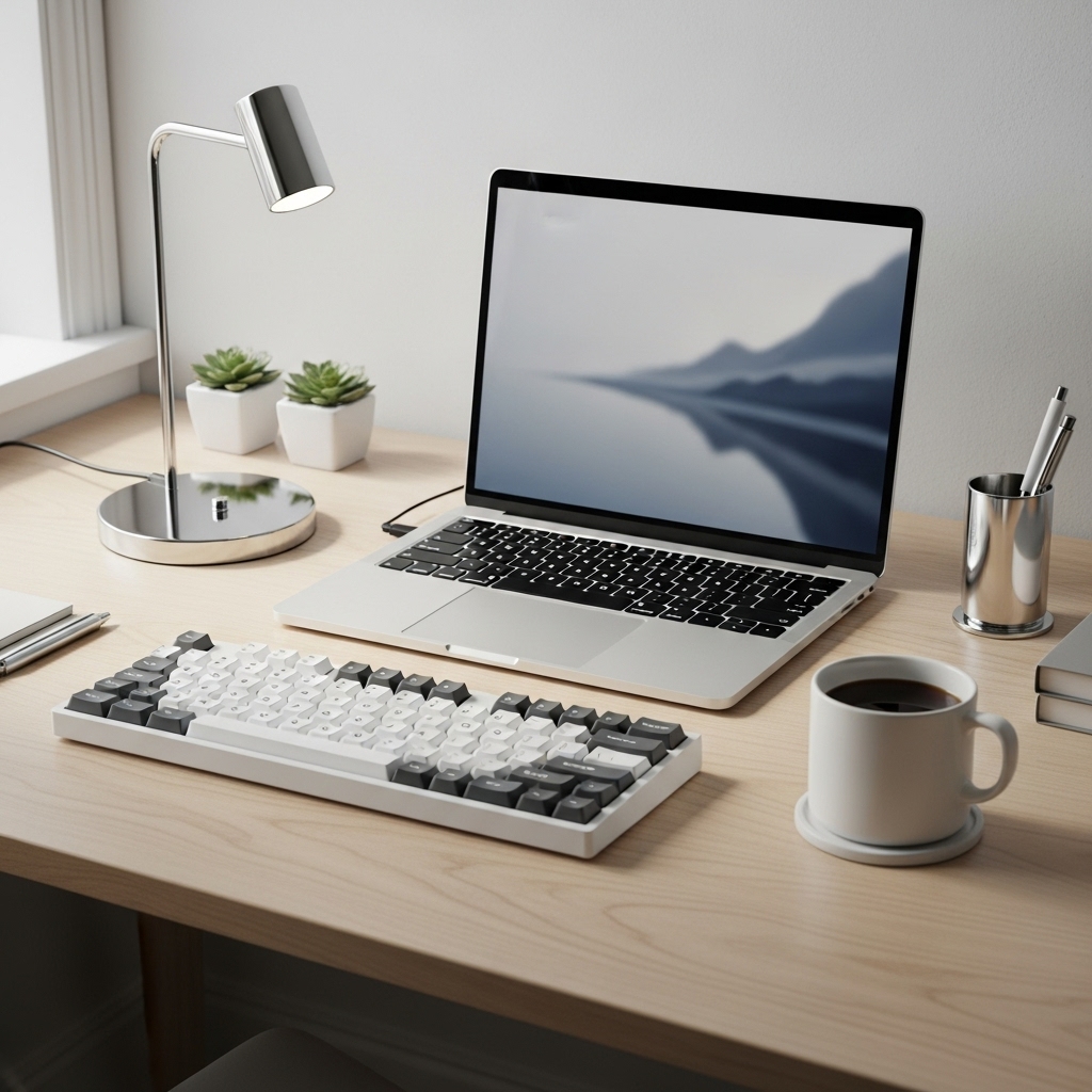 MacBookとHHKBキーボード デスクセットアップ