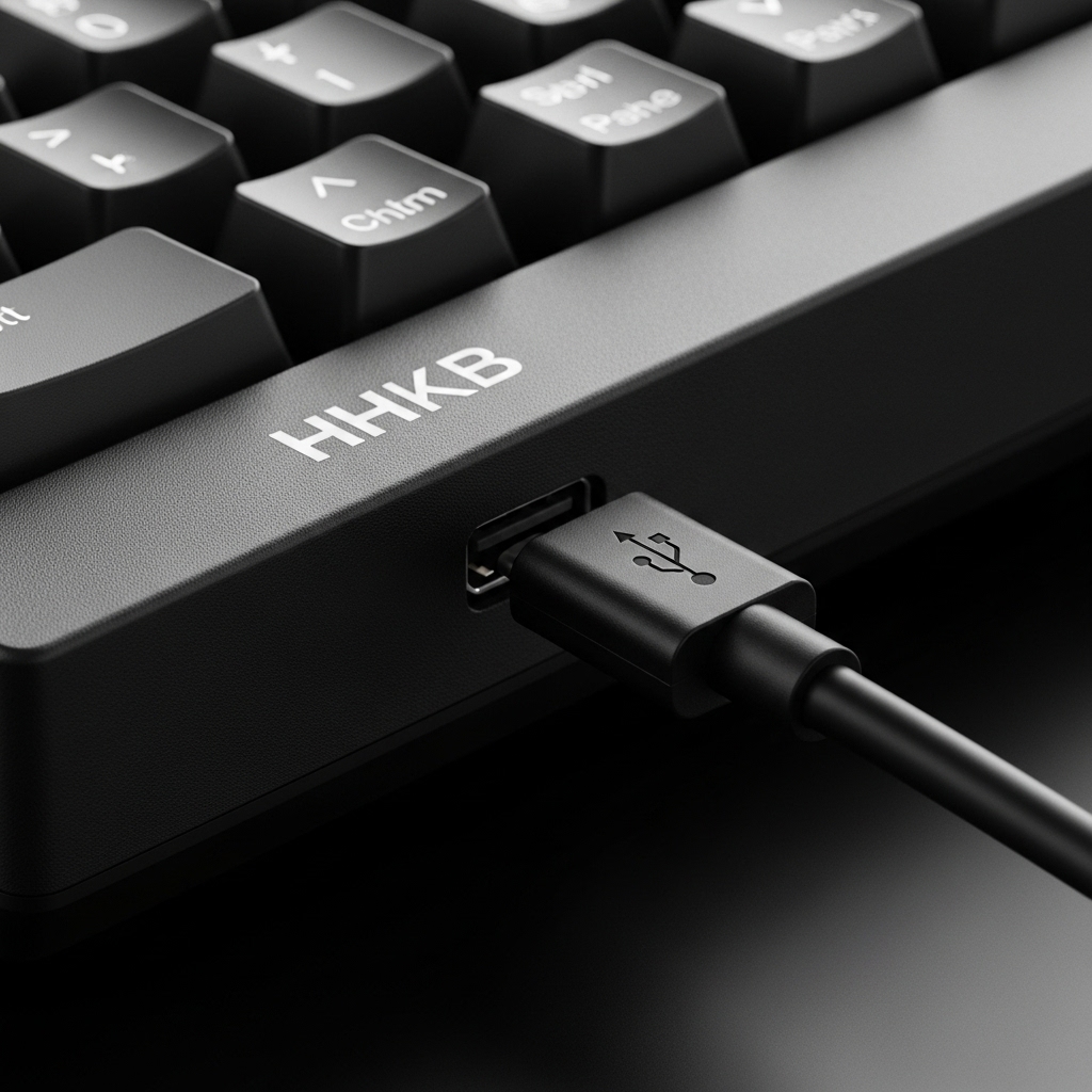 HHKB USBケーブル 接続 充電できない 背面ポート