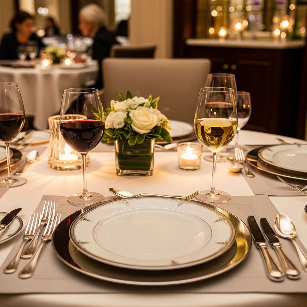 モノではなく体験を贈る、高級レストランでの食事やカタログギフトのイメージ