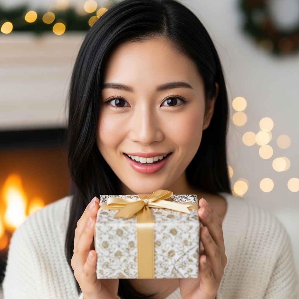 クリスマスプレゼント リファ 嬉しくない 誤解 喜ぶ 日本人女性 笑顔