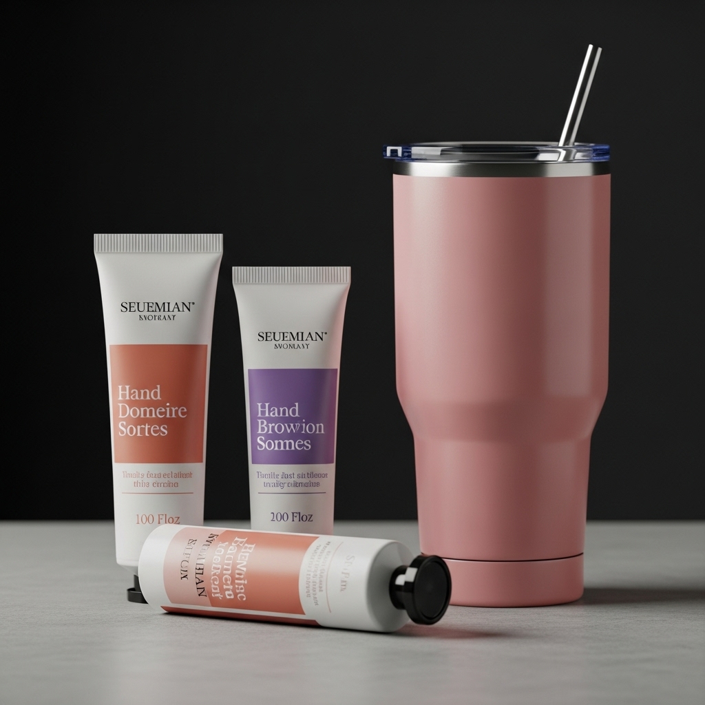 高校生カップル向けの可愛いハンドクリームとタンブラーのギフト